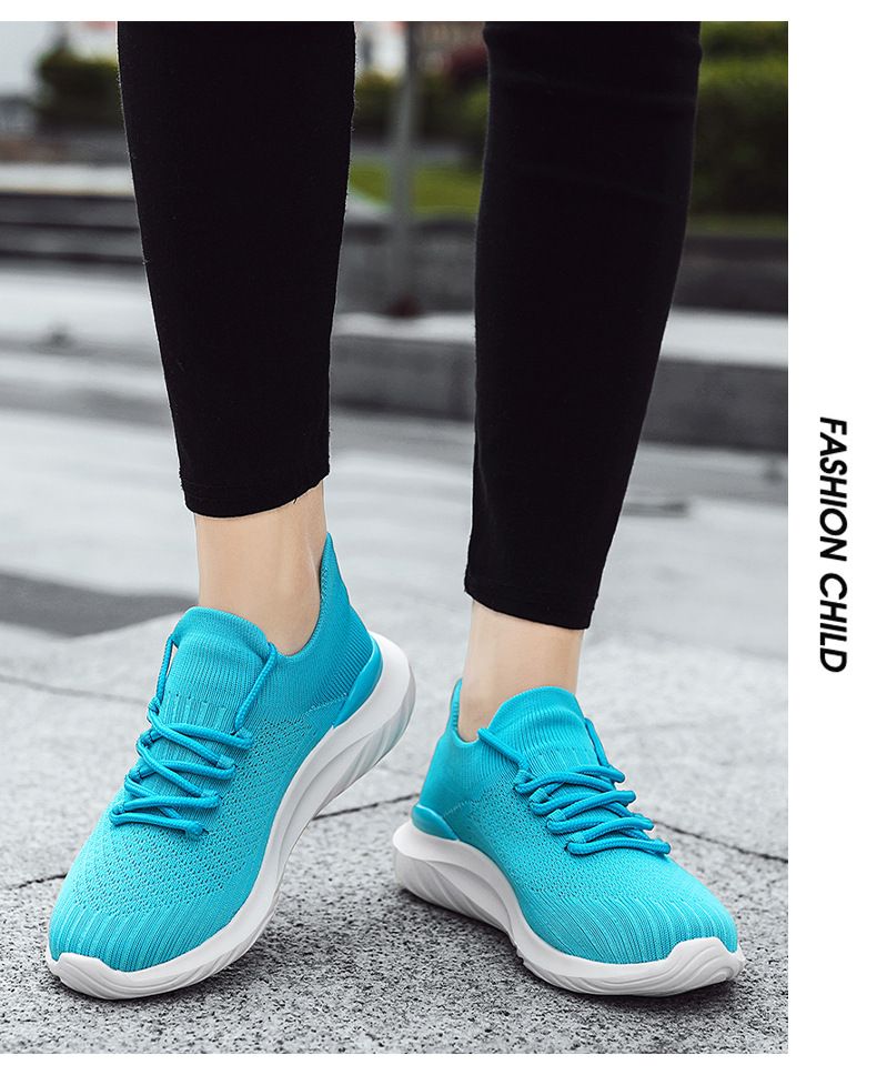 Plus Size Women's Breathable Sock Sneakers Slip-On Lazy Shoes_voghion.com