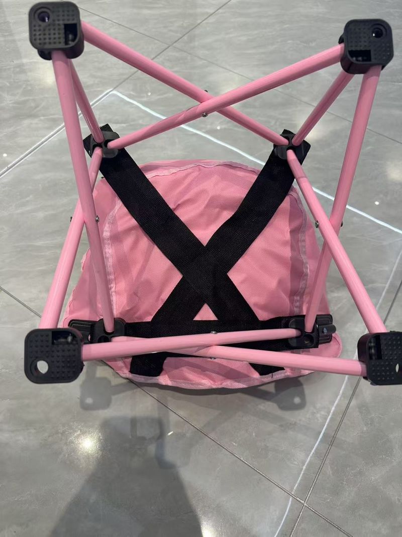 Outdoor Camping Moon Pink Picnic Art Student Folding Heavy Duty Stall Chair_voghion.com
