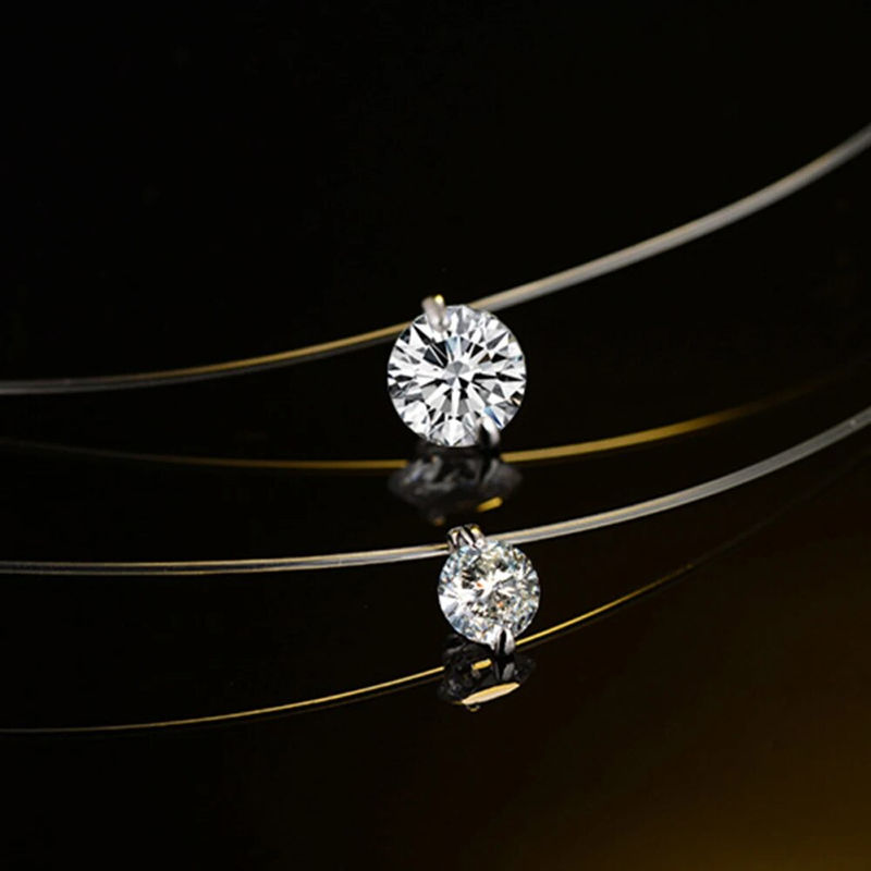 2025 New Arrivals Choker Invisible Fish Line Krystal Halskæde Vedhæng Hals Zirkon Kvinder Nøgleben Kæde Dame Feminino Krave_voghion.com
