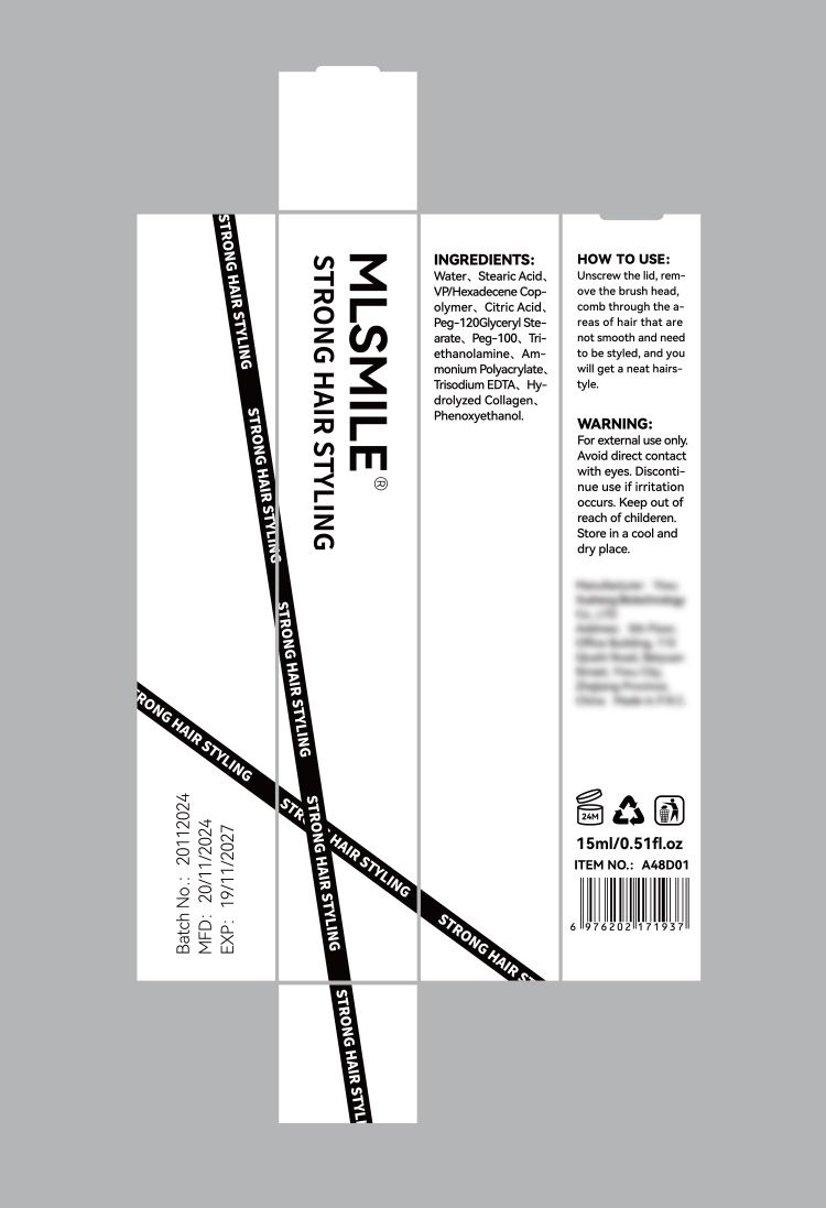 MLSMILE Cross Border Supply 15 ml Finishing-Creme für gebrochenes Haar, krauses, flauschiges Styling-Gel, Außenhandel, Kamm für gebrochenes Haar_voghion.com