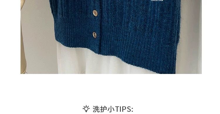 Francuski retro sweter z dzianiny z dekoltem w serek dla kobiet, odzież wierzchnia na jesień i zimę, bezrękawnik z miękkiego swetra, artystyczny_voghion.com