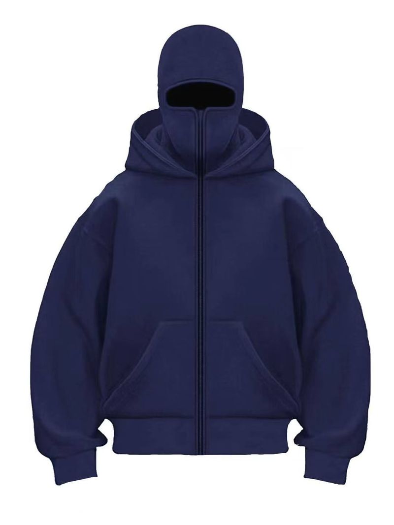 2025 Herbst Herren Balaclava Y2K Gothic Harajuku Winter Neuartikel Doppel-Kapuzenpullover Herren Kapuzenmaske Reißverschluss Sportbekleidung Damen_voghion.com