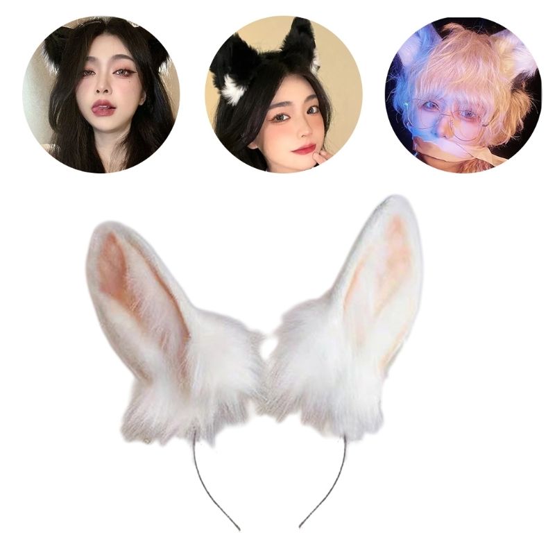 COSPLAY Ohren Tier Ohr Stirnband Kaninchen Karneval Handgemachte Pelzigen Party Kostüm Teufel Beast Großhandel_voghion.com
