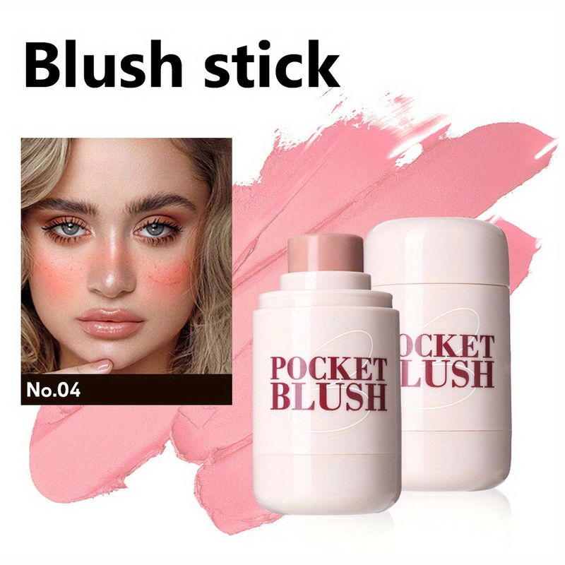 Cream Blush Lightweight Formula, Natural Color, Long-Lasting - Easy To Blend, Multi-Functional For Daily/Stage/Evening Makeup_voghion.com