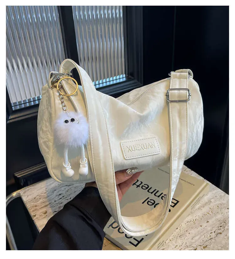 Nuovo stile monospalla per donna, semplice e versatile, grande capacità, resistente all'acqua, leggero e lussuoso, alla moda_voghion.com