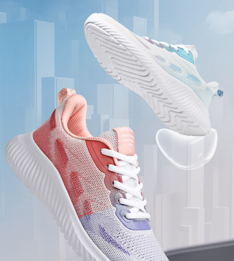 Indoor fitness damesoefening schokabsorptie, antislip, zachte zool, lichtgewicht sportschoenen, thuislopen, springen_voghion.com