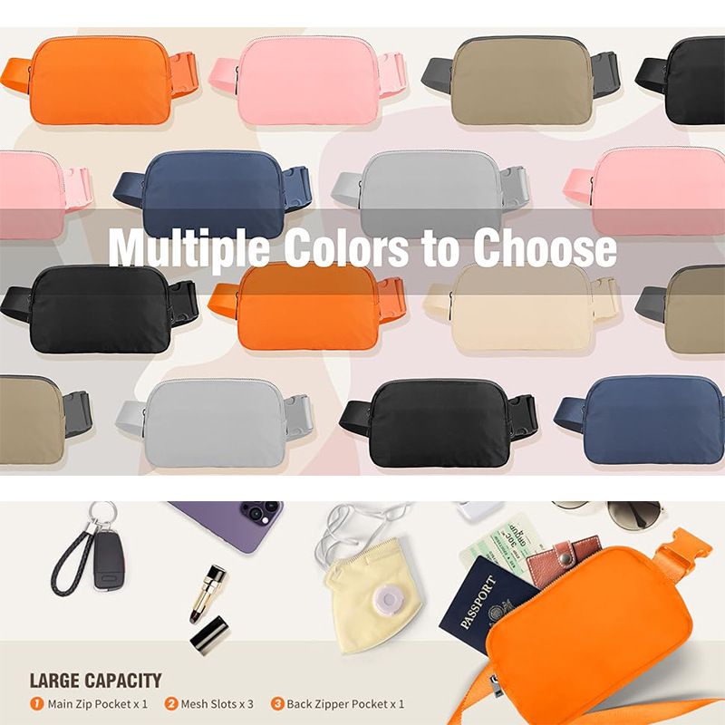 Borsa da palestra, per sport all'aria aperta, tempo libero, corsa, tracolla, impermeabile, in nylon, portatile, da portare in vita_voghion.com