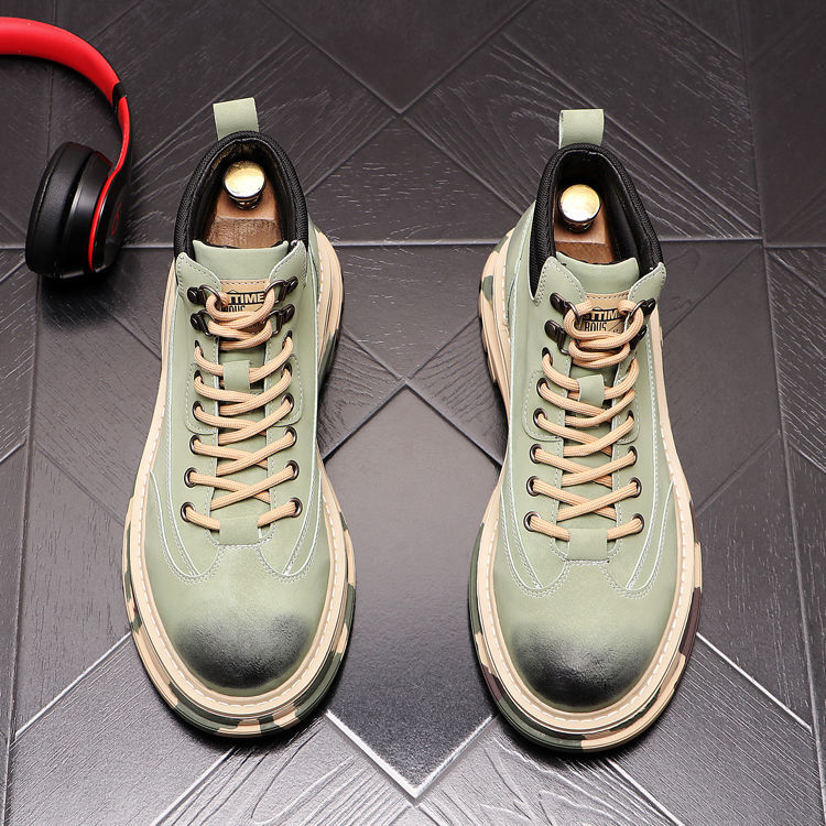 Martin Boots Men S High Top British Style Ins Mid Top Short Boots Tooling Boots Autumn And Winter Men S Shoes Increase Casual Desert Boots_voghion.com