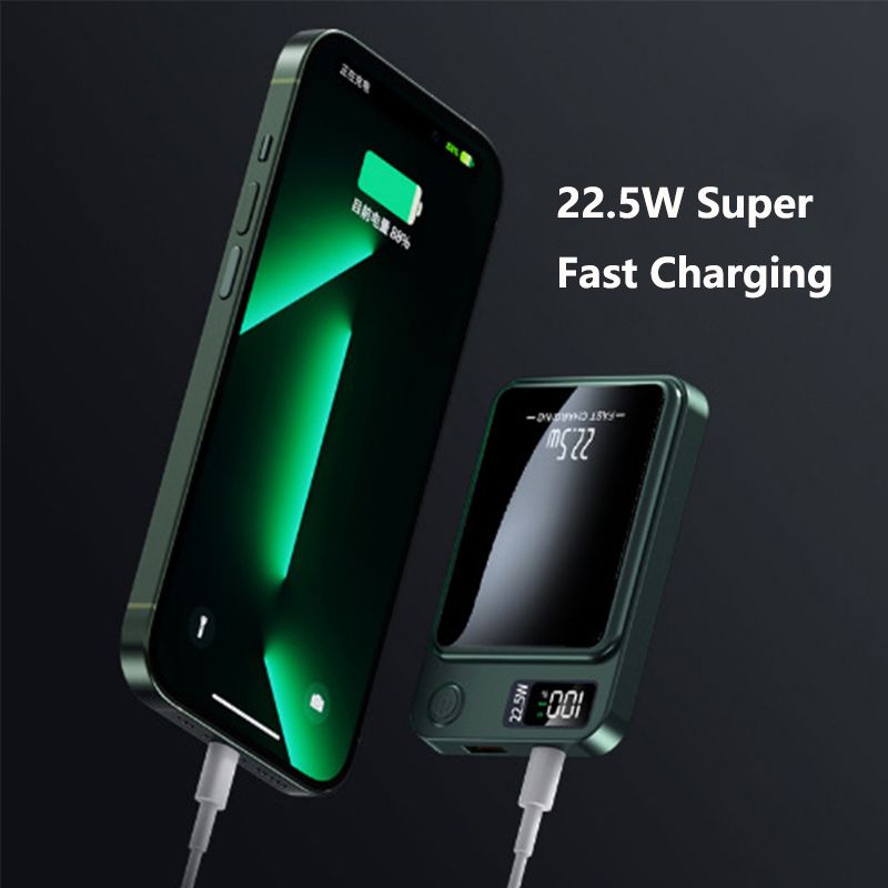 200000mAh Magnetic Wireless Power Bank For IPhone 16 15 X Xiaomi Samsung Mini Portable External Battery_voghion.com