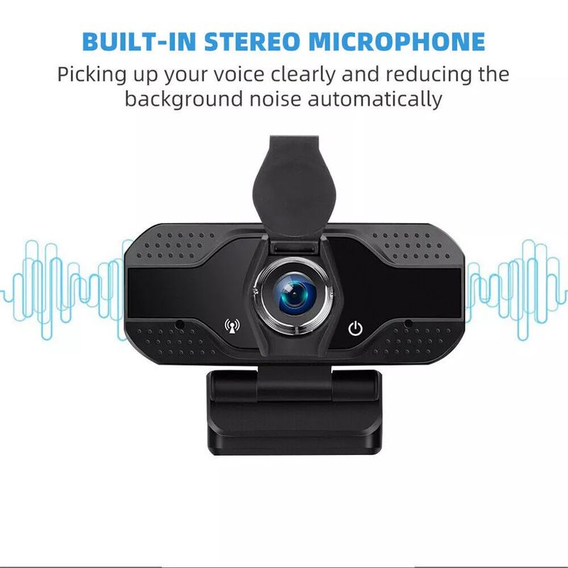 1080P HD Web Camera With Universal Clips Fits Laptops Desktops LCD Monitors Webcam Full HD Microphone_voghion.com