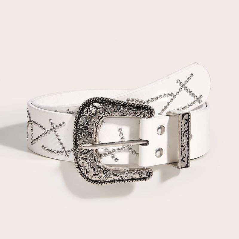 2024 New Trendy Personalized Carved Buckle Youth Punk Style Liuding Casual Pants Belt_voghion.com