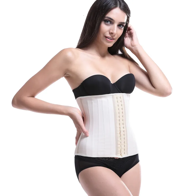 Midja Magformare Fas Colombianer Latex Midjeträning Cincher Lång Torso Body Shapewear Kvinnor Bantning Magslida_voghion.com