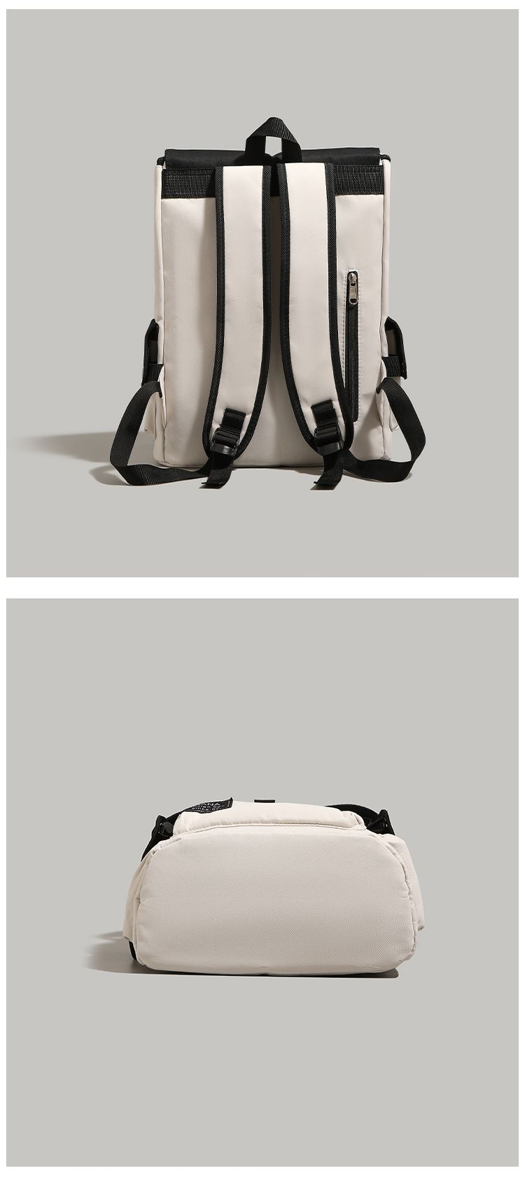 Ur Minimalist Contrast Color 2024 New Arrival Female College Student Schoolbag Outdoor Travel Backpack Large-Capacity_voghion.com