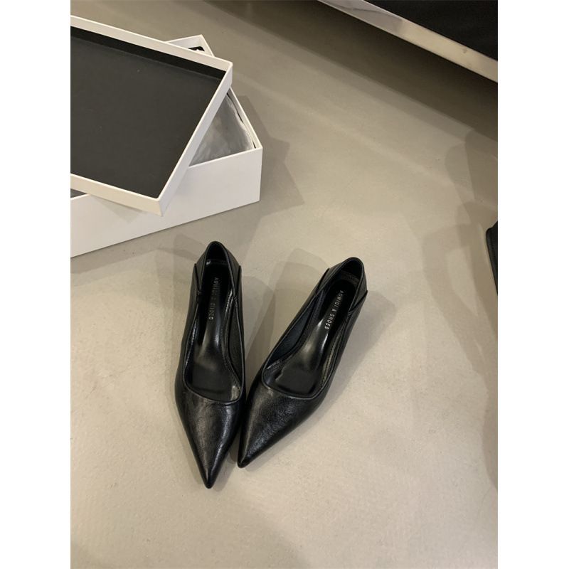 2024 Autumn New French Style Pointed Toe Commuter Slip-On Stiletto High Heels Women's Shoes_voghion.com