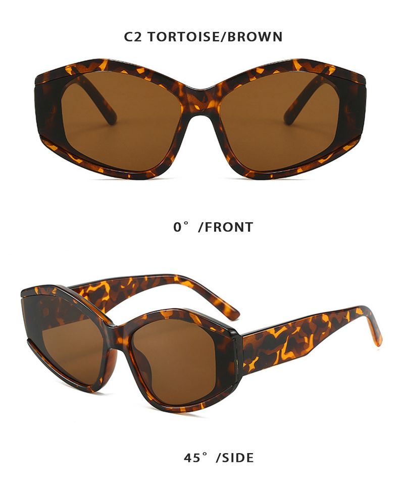 Polygonal Cat Eye Sunglasses - Personalized Stitching & Gradient Color (2025 Trendy INS Style, Fashion)_voghion.com