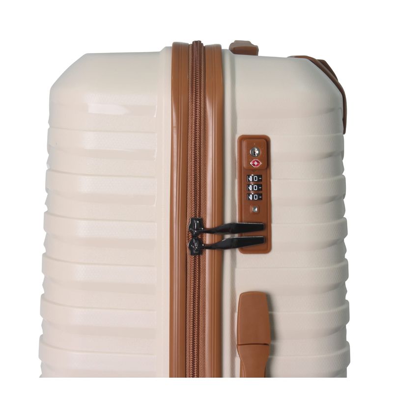 3-Piece Luggage Sets (20", 24", 28"), Suitcase With Wheels, Hardside Suitcase With Four Spinner Wheels And Scratch-Resistant Surface, Beige_voghion.com