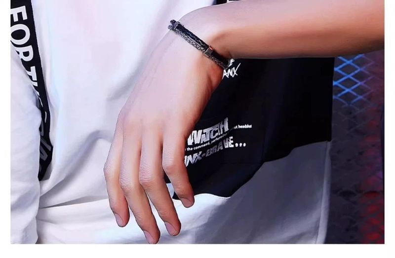 Light Luxury Color-Block Bracelet Personalized Bangle Qixi Valentine's Day Gift For Boyfriend_voghion.com