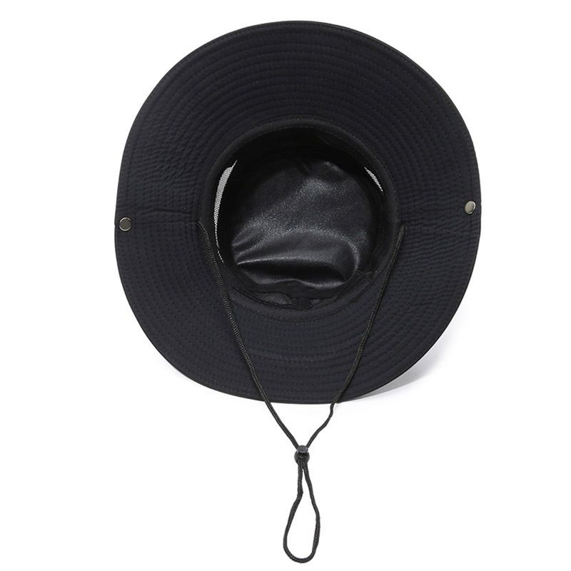Fashion Summer Men Bucket Outdoor UV Protection Wide Brim Panama Safari Hunting Hiking Casual Sun Cap Beach Sunscreen Fisherman_voghion.com