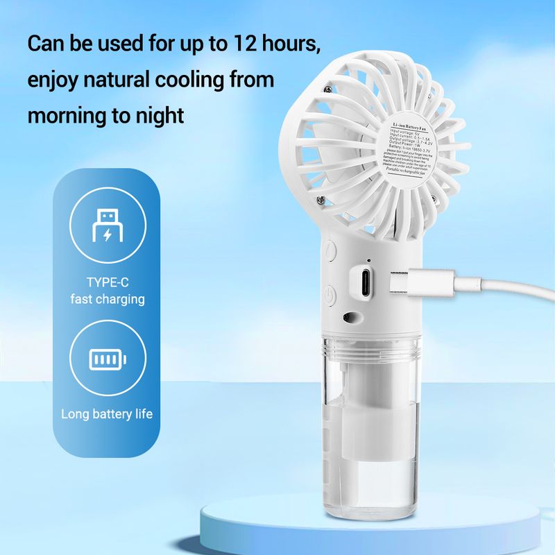 New Handheld Mini Air Conditioner USB Rechargeable Portable Mist Cooler Cooling Spray Humidifier Fan For Home Office_voghion.com