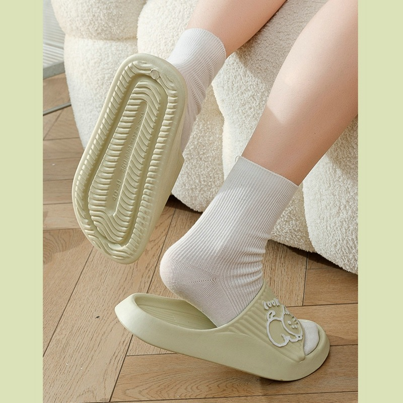2023 Sommer Frauen Hausschuhe Bad Dicke Plattform Rutschfeste Hause Katze Cartoon Flip-Flops Strand Sandalen Damen Rutschen Indoor_voghion.com
