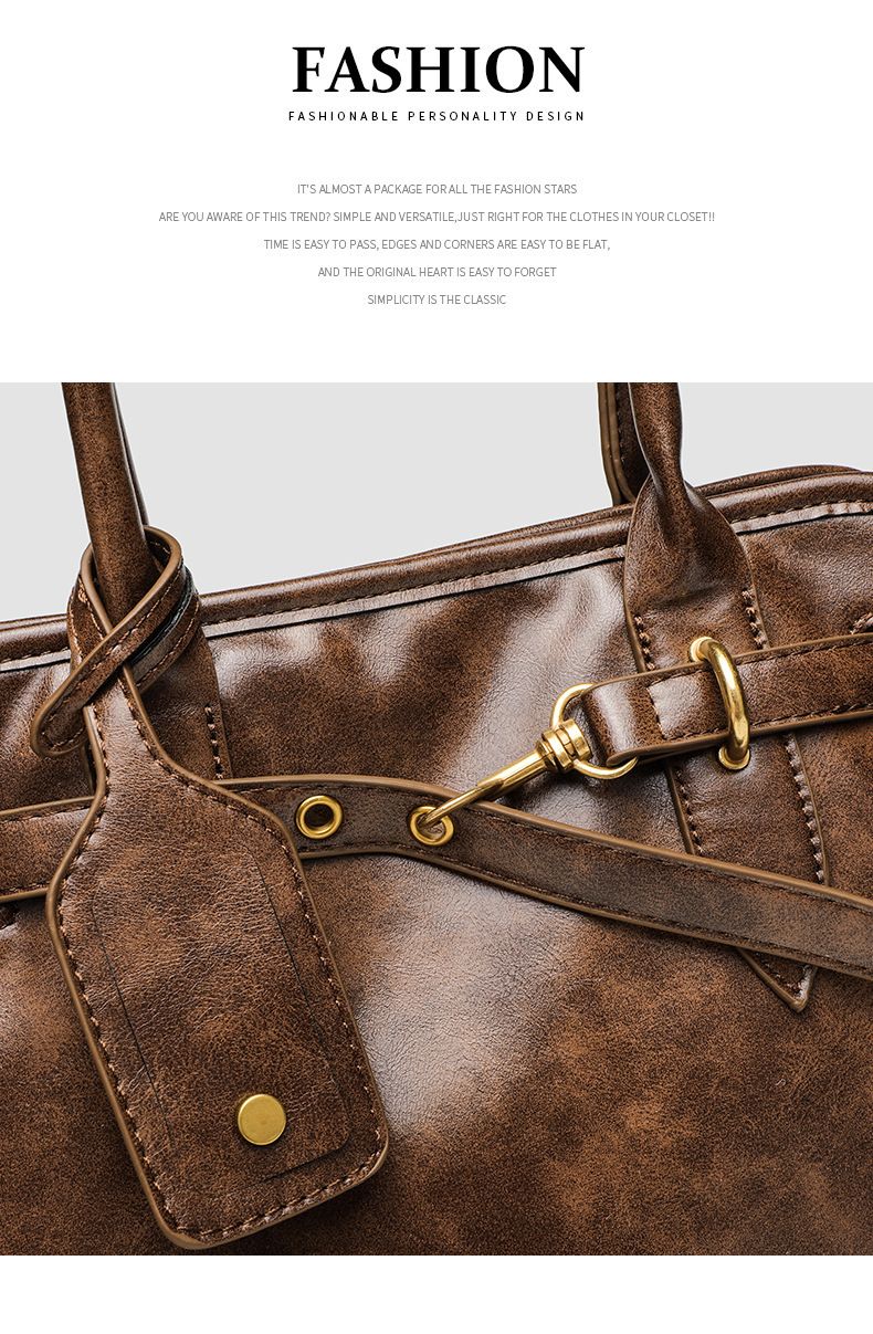 Borsa da dottore Celebrity Stesso stile Moda retrò marrone Valigetta Forma concava Design Borsa a tracolla singola Donna_voghion.com