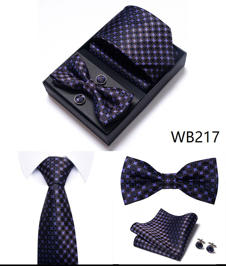Gravatas e lenços masculinos, conjunto de gravatas masculinas, caixa de presente, 6 peças, gravata formal de negócios, fabricante de guangzhou_voghion.com