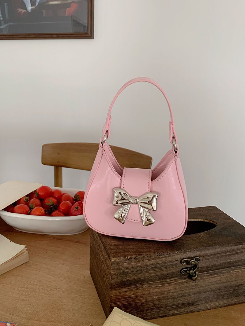 Niche bow handbag new spring/summer trend sweet cool lipstick chain crossbody mini small bag for women_voghion.com