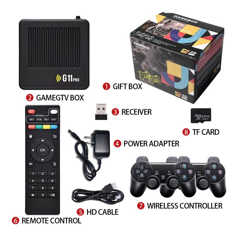 G11 PRO Dual System TV Set-Top-Box Open Source Konsole Android 9.0 Wireless PSP God of War Spiel_voghion.com