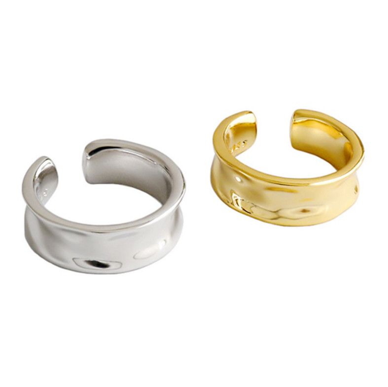 Orecchini a clip con fascia larga in argento sterling 925 da donna, confezione regalo I70_voghion.com