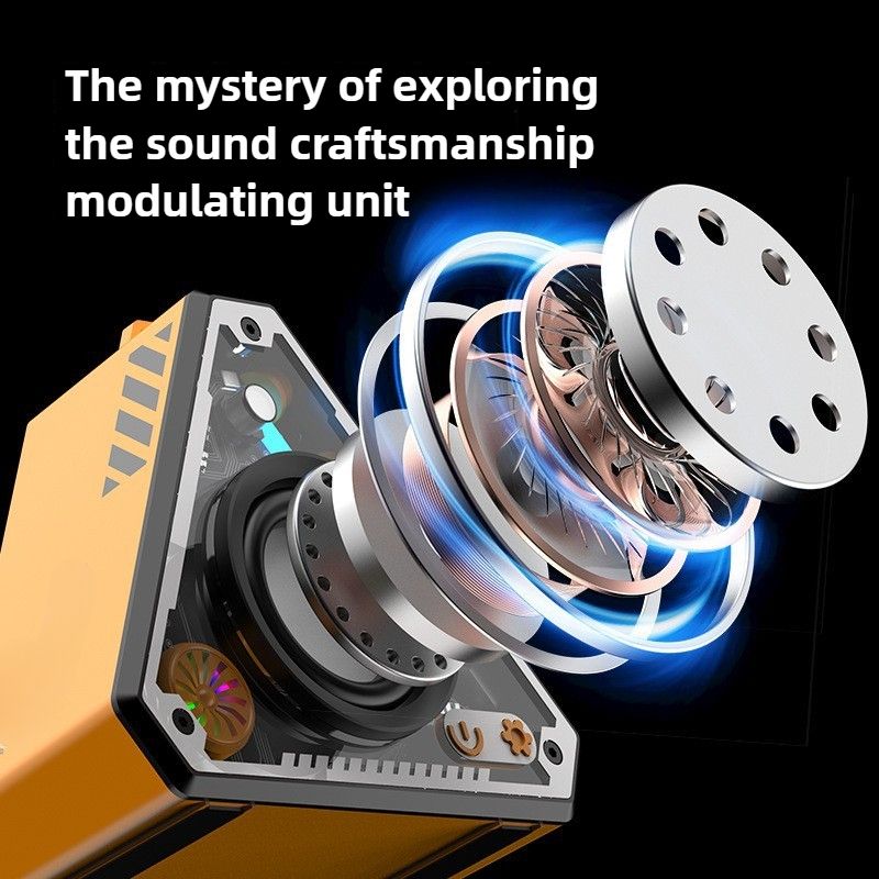 V2 Mini-Subwoofer, hohe Klangqualität, Bluetooth-Lautsprecher, tragbarer Desktop-Stereo-Mecha, kleine Stahlkanone_voghion.com