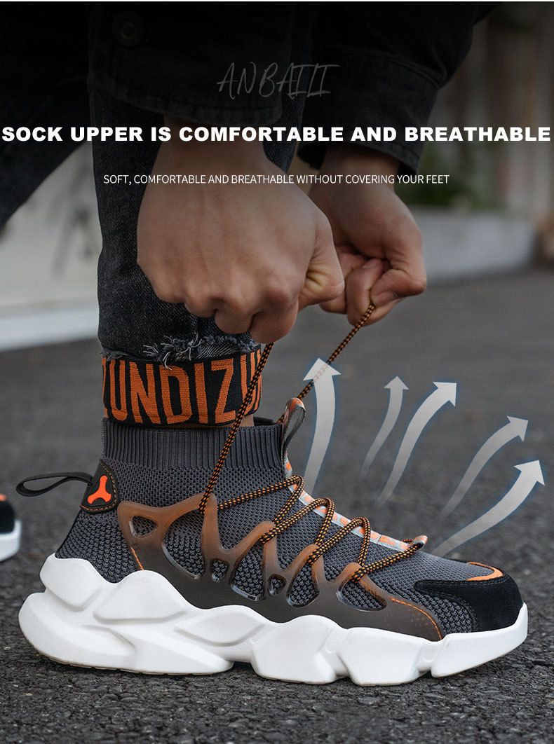 Scarpe antinfortunistiche da uomo, antiforatura, leggere e traspiranti, con punta in acciaio, isolate._voghion.com