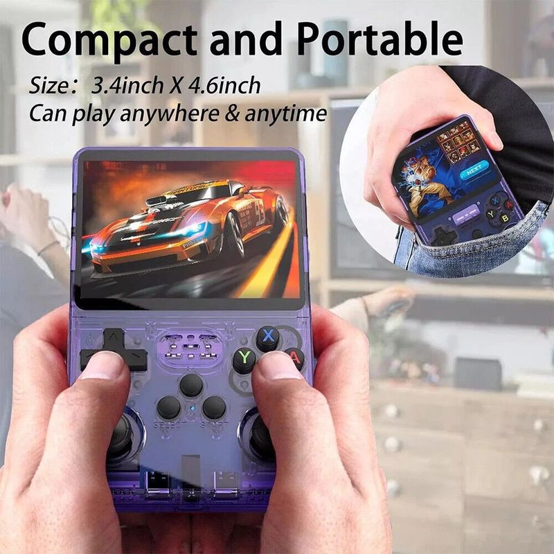 R36S Retro Handheld Game Console Linux System 3.5Inch IPS Screen 64GB Game UK_voghion.com