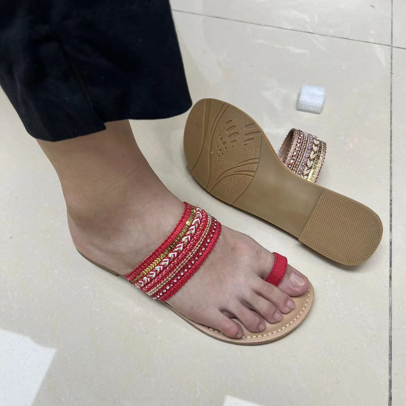Scarpe da donna Le adolescenti perseguono le pantofole da donna piatte di marca alla moda_voghion.com