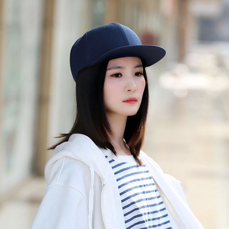 Hip Hop Style Flat Brim Sun Male Baseball Hat Solid Color Summer Men's and Women's Outdoor Cycling Sunproof Sport Caps_voghion.com