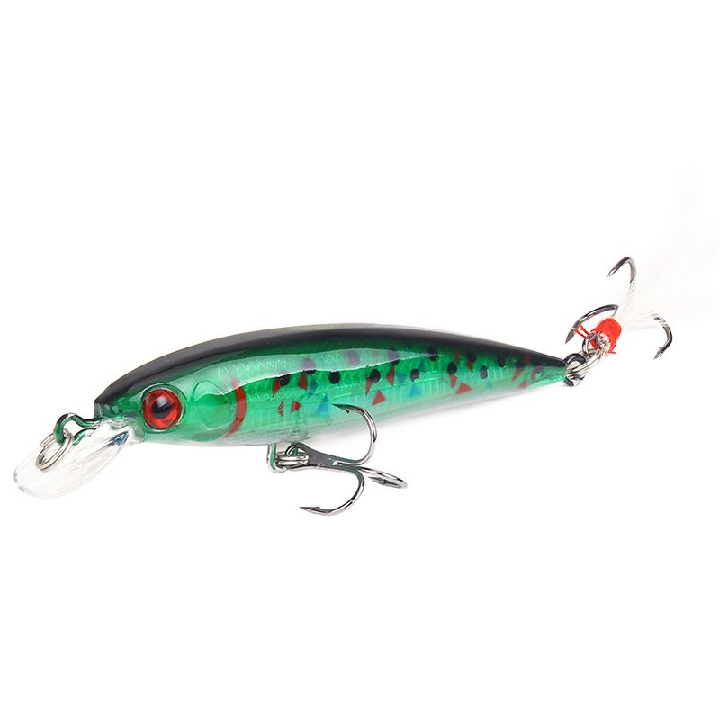 Lure Bait Minnow Bait ar spalvām, trīs āķi, 9cm/7g, simulācijas ēsma, cietā ēsma, makšķerēšanas piederumi_voghion.com