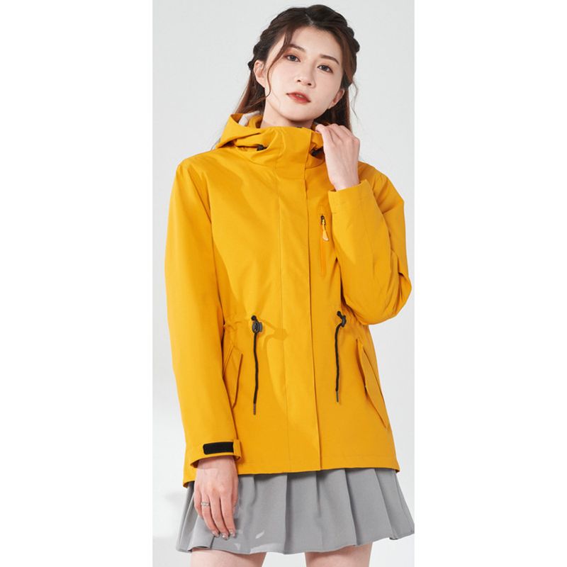 Giacca da esterno tre in uno, 0,05 kg, set di pezzi, spessa, lunghezza media, da donna, vestibilità aderente, calda, da alpinismo_voghion.com