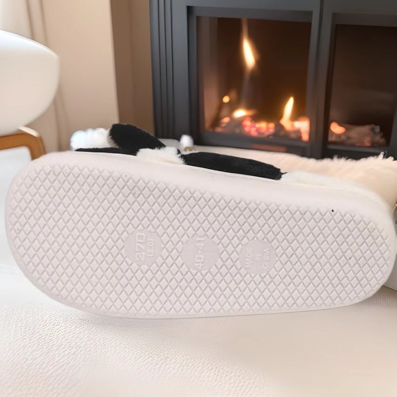 Unschlagbare Qualität 2025 Neue Kuh Postpartale Schuhe Indoor Baumwolle Hausschuhe Für Zu Hause Wärme Dicken Boden Plüsch Frauen Und Männer Weich_voghion.com
