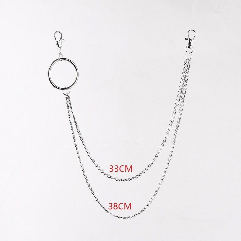 Mode Trendy Hosen Ins Taille Hip Hop Metall JK Jeans Gürtel Unisex Kleidung Kette_voghion.com