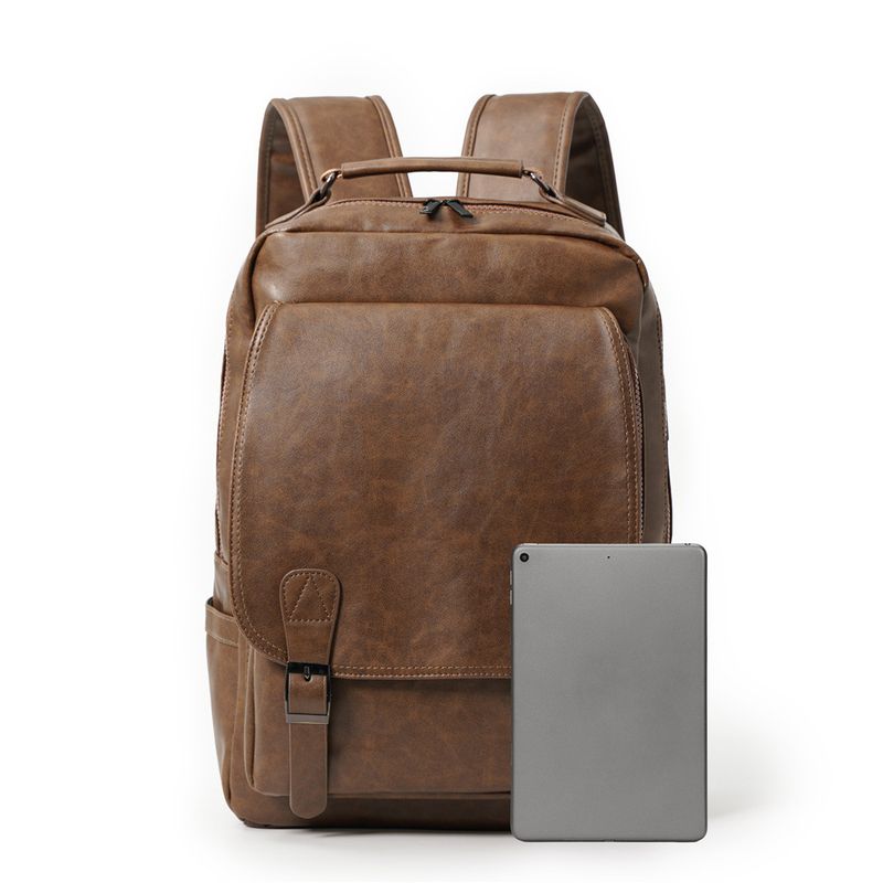 Férfi hátizsák - Vintage nagy kapacitású hátizsák 14"-os laptop rekesszel főiskolára, edzőterembe és utazáshoz (városi utcai viseletre való hátizsák)_voghion.com
