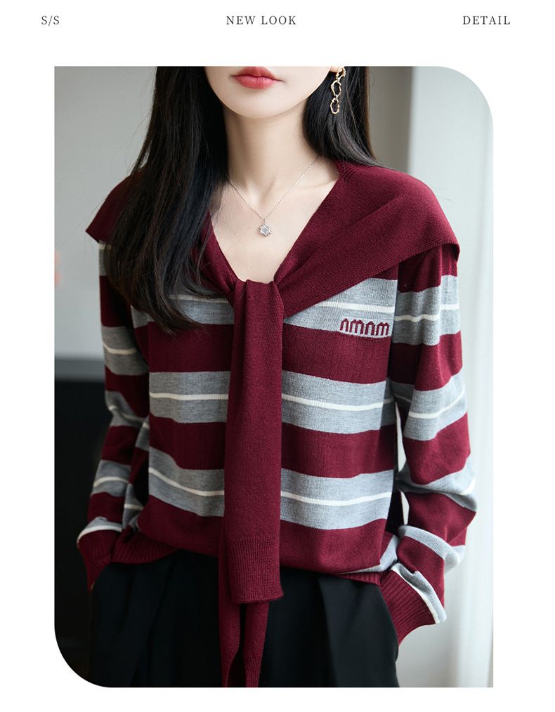 2025 Autumn Versatile Long Sleeve Shawl Wool Knitted Cardigan Women's Casual Loose Slimming Top_voghion.com