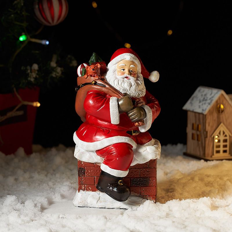 European Style Santa Claus Resin Craft, Creative Home Desktop Decoration Ornament For Christmas Display_voghion.com