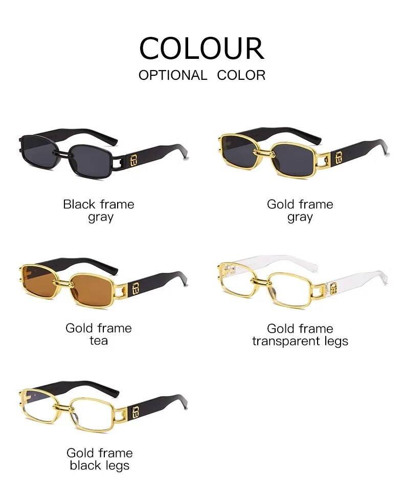 Mood Meeste Päikeseprillid Bränd Disainer Vintage Mees Punk Päikeseprillid Meeste Mood Väikesed Ristküliku Varjud UV400 Gafas de sol_voghion.com