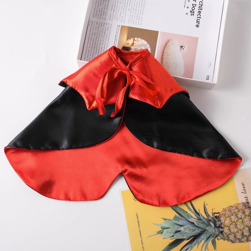 Fantasia de Halloween para animais de estimação, capa de vampiro para cães e gatos, capa de bruxa com laço de cetim vermelho, roupas engraçadas e fofas para animais de estimação para festa de Natal, confortável e_voghion.com