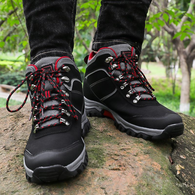 High-top Boots Men Shoes Comfortable Casual Warm Outdoor Hiking Shoes Men Soft Breathable Durable Ankle Boots Men_voghion.com