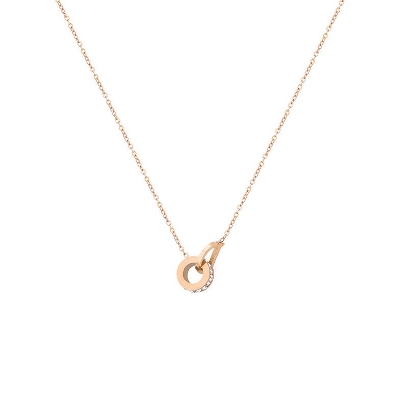 Colar com letra D para design de nicho feminino, minimalista moderno, com temperamento vermelho de rede e um pescoço leve e luxuoso_voghion.com