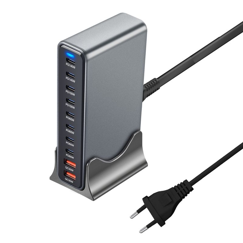 1000Gan Desktop 10-Ports USB Typ C PD3.1 Ladegerät Schnellladung für iPhone 17 16 Samsung S24 Xiaomi Laptop_voghion.com