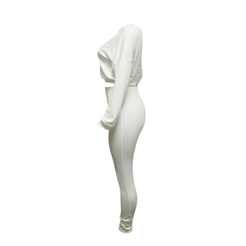 Women's ribbed athleisure suit_voghion.com