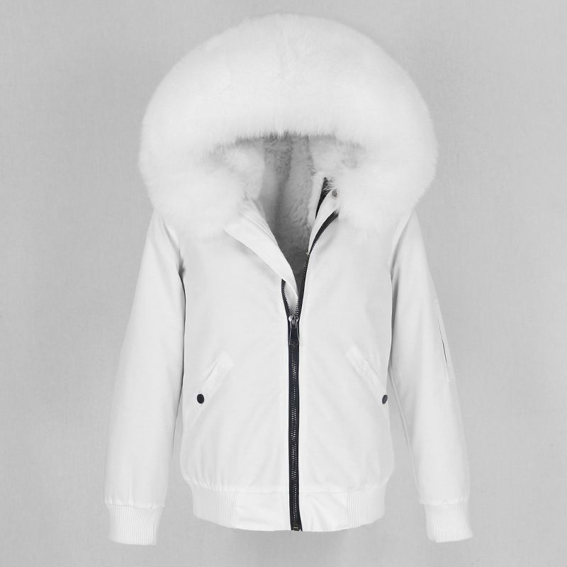 Women's Clothing New Style Parka With Thickened Artificial Fur Lining, Detachable Real Fur Large Fur Collar Jacket For Women_voghion.com