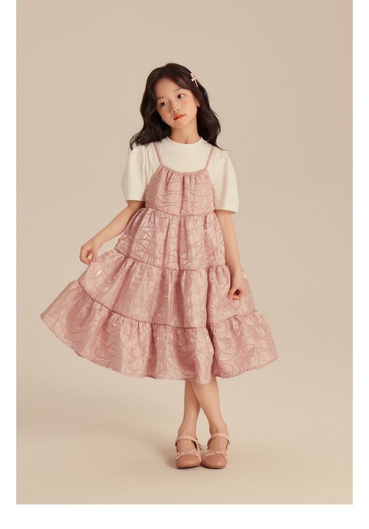 Gonna con bretelle per bambine, gonna da principessa, dolce ragazza, alla moda e con temperamento_voghion.com