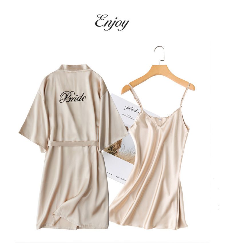 Pijamale pentru femei, rochie de mireasă, rochie de dimineață, cămașă de noapte pentru doamne, machiaj de nuntă, domnișoare de onoare, kimono de nuntă, cardigan de mătase, halat de baie_voghion.com